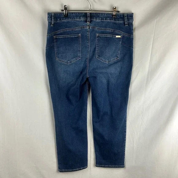 Chicos So Lifting Crop Jeans Womens Size 2 Large 12 Blue Wash Denim Slimming - Picture 5 of 9
